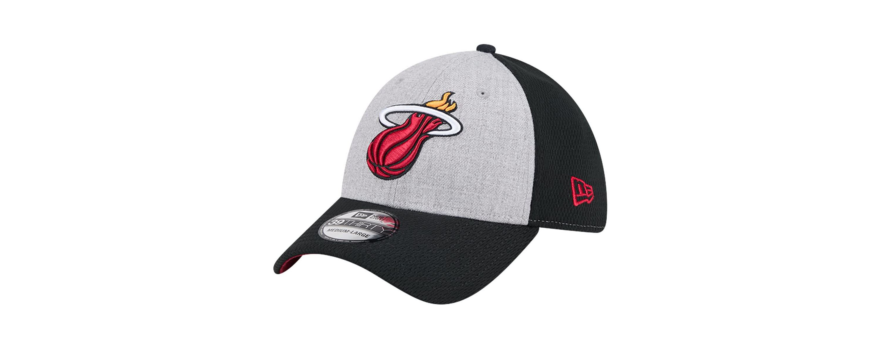 NBA Heather Gray/Black Miami Heat Two-Tone 39THIRTY Flex Hat