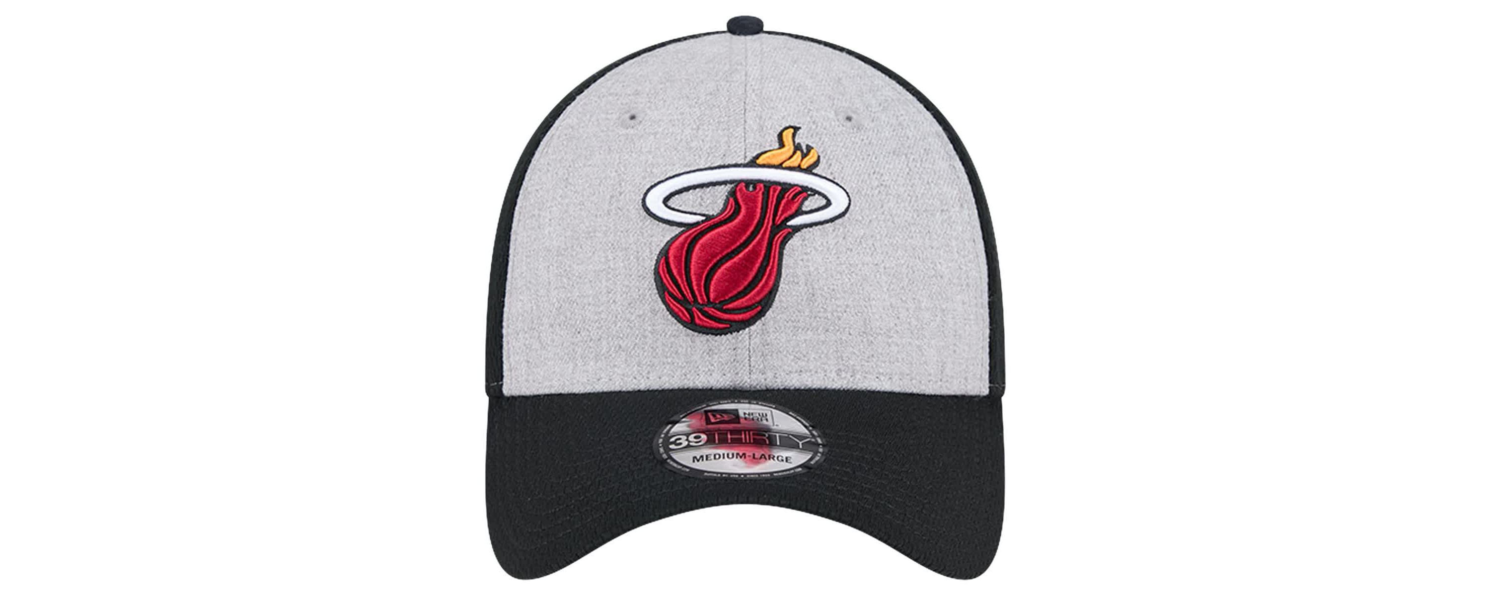 NBA Heather Gray/Black Miami Heat Two-Tone 39THIRTY Flex Hat
