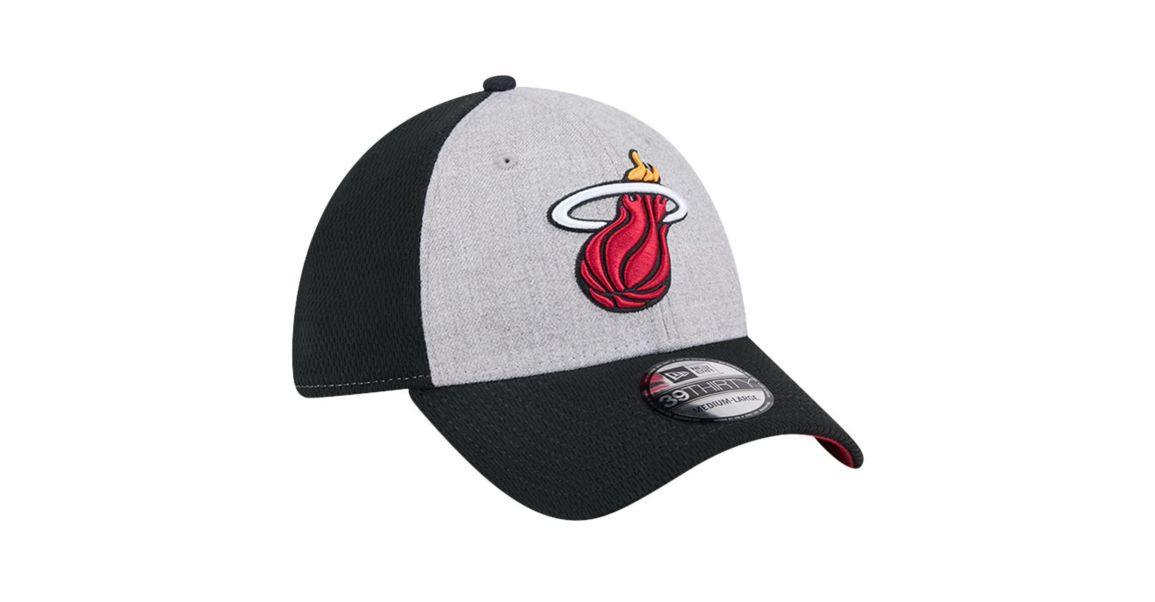NBA Heather Gray/Black Miami Heat Two-Tone 39THIRTY Flex Hat
