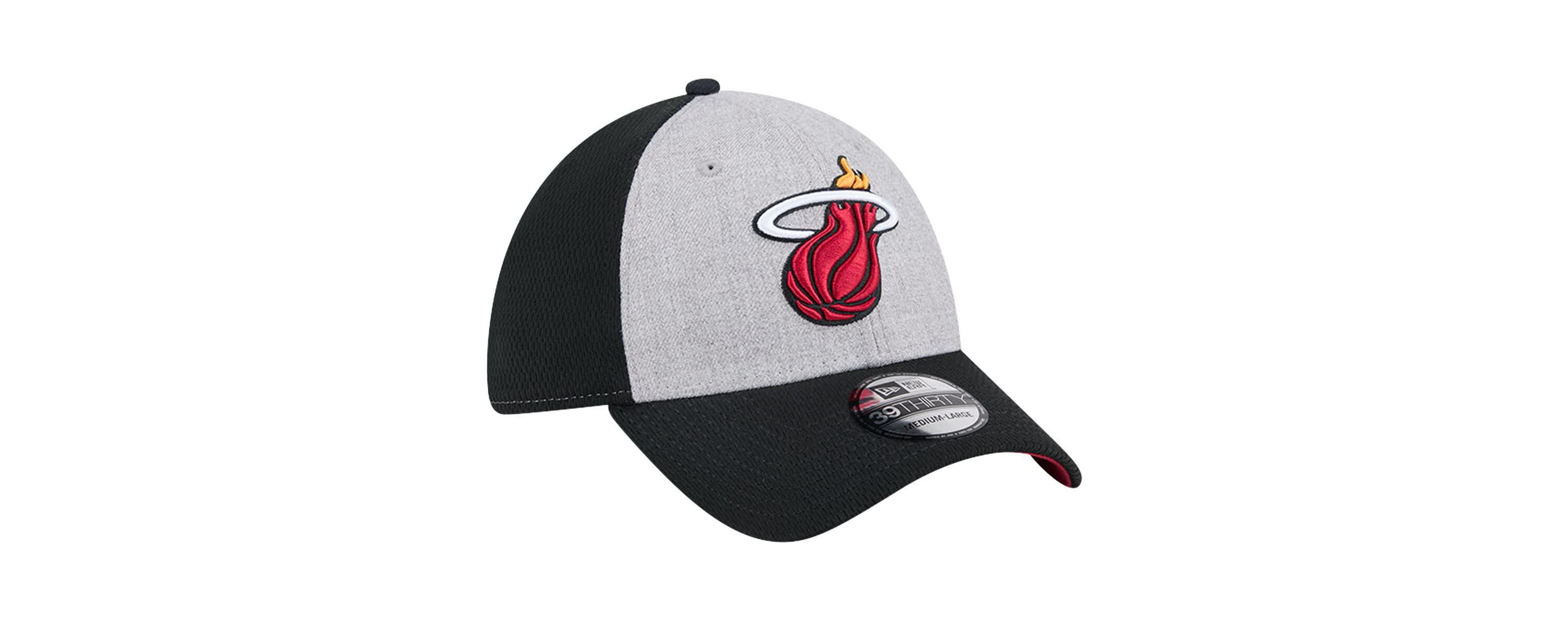 NBA Heather Gray/Black Miami Heat Two-Tone 39THIRTY Flex Hat
