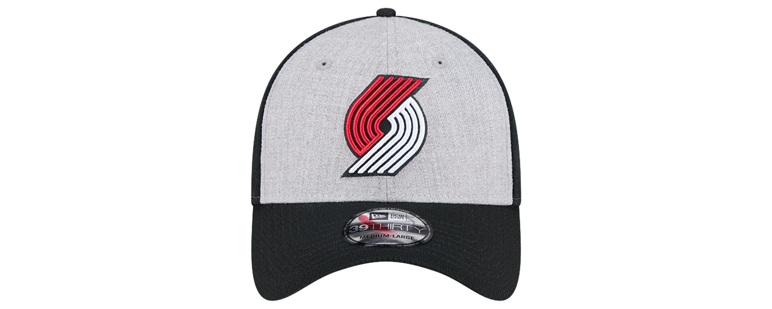 NBA Heather Gray/Black Portland Trail Blazers Two-Tone 39THIRTY Flex Hat