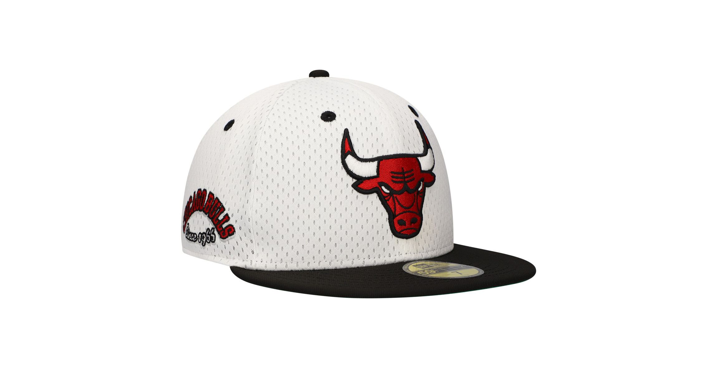 NBA White/Black Chicago Bulls Throwback 2Tone 59FIFTY Fitted Hat