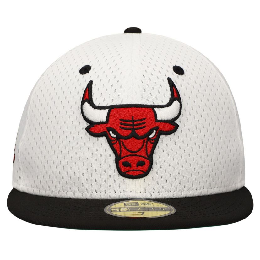 NBA White/Black Chicago Bulls Throwback 2Tone 59FIFTY Fitted Hat