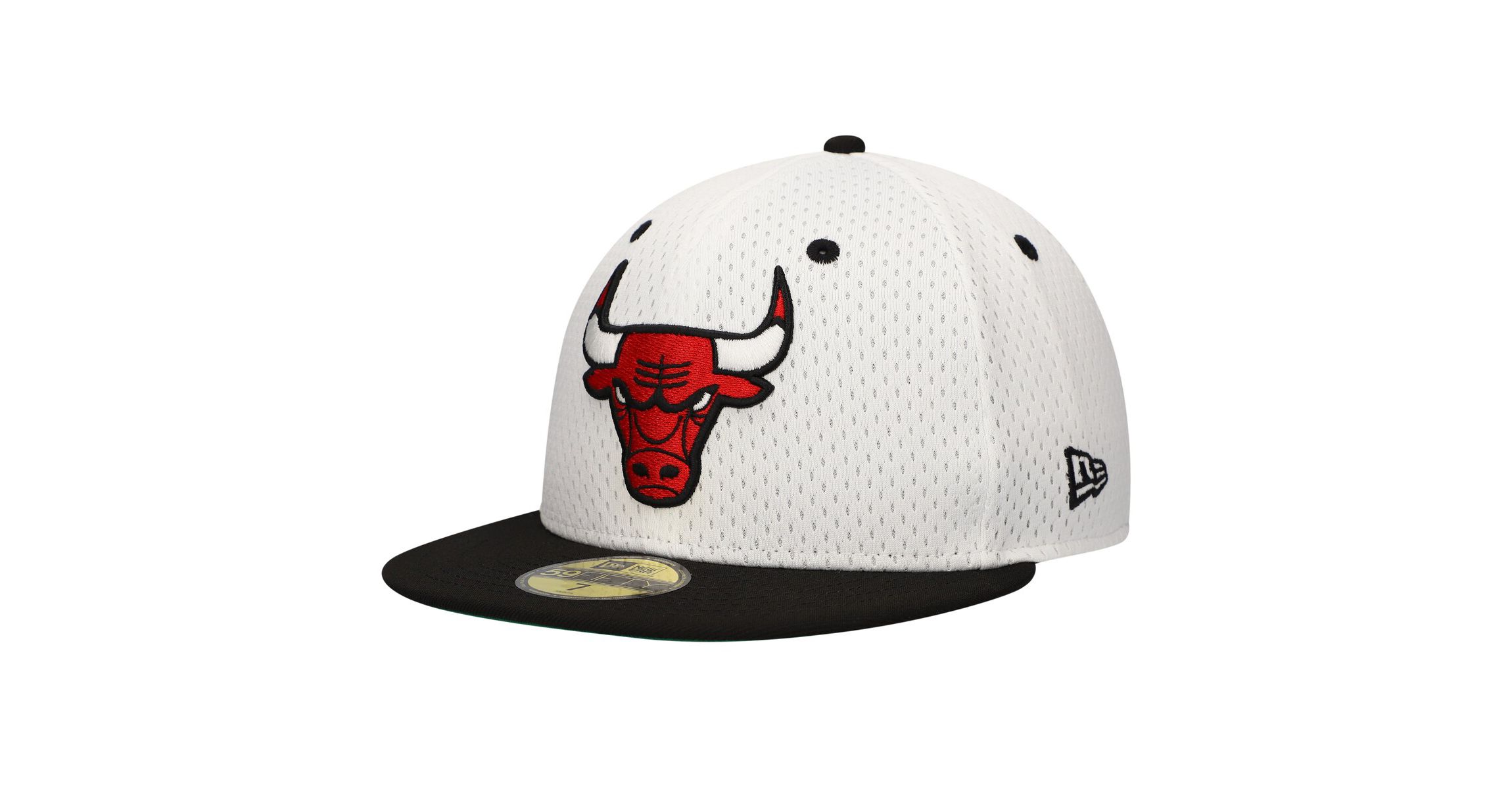 NBA White/Black Chicago Bulls Throwback 2Tone 59FIFTY Fitted Hat