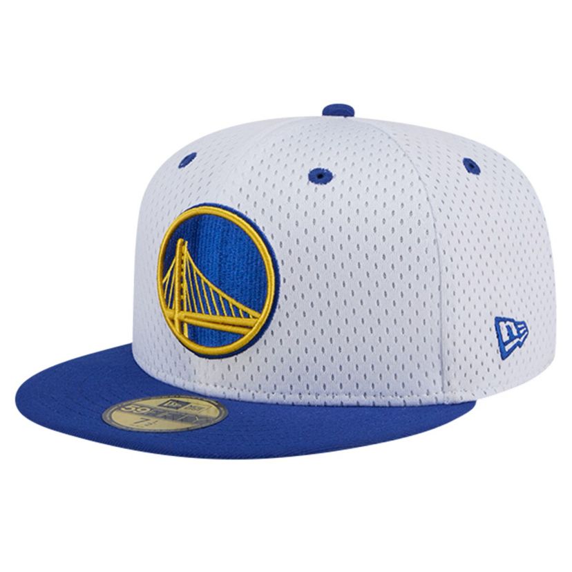 NBA White/Royal Golden State Warriors Throwback 2Tone 59FIFTY Fitted Hat