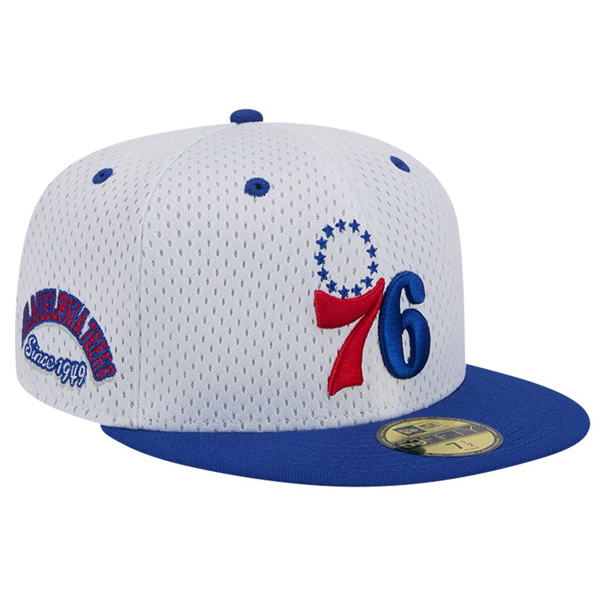NBA White/Royal Philadelphia 76ers Throwback 2Tone 59FIFTY Fitted Hat
