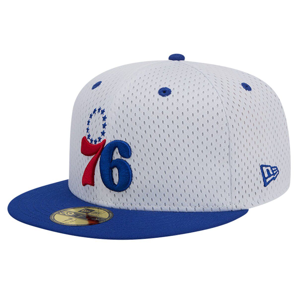 NBA White/Royal Philadelphia 76ers Throwback 2Tone 59FIFTY Fitted Hat