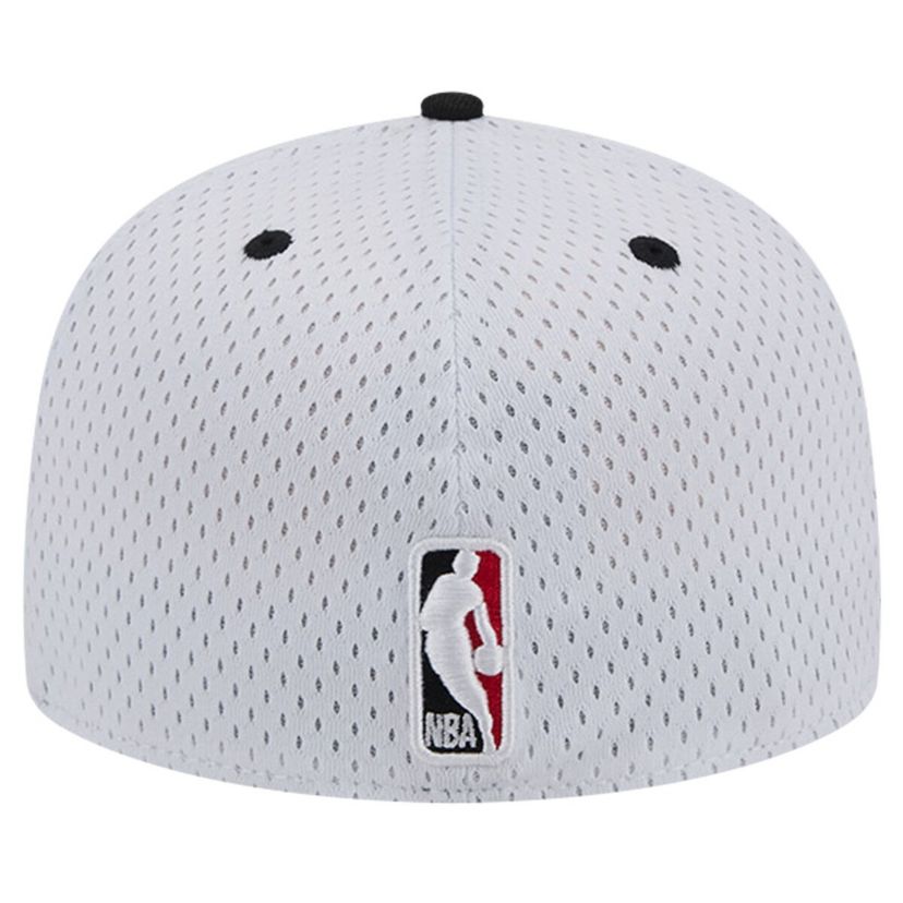 NBA White/Black Portland Trail Blazers Throwback 2Tone 59FIFTY Fitted Hat