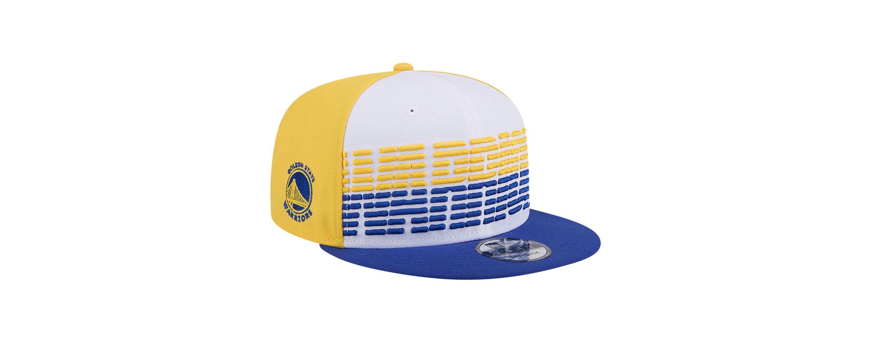 NBA White/Royal Golden State Warriors Throwback Gradient Tech Font 9FIFTY Snapback Hat