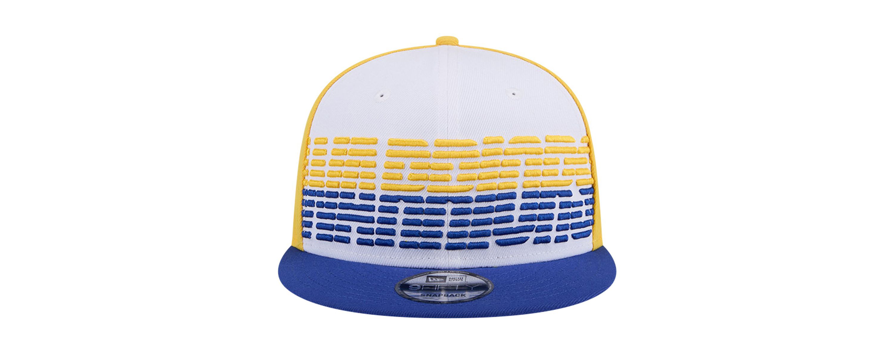 NBA White/Royal Golden State Warriors Throwback Gradient Tech Font 9FIFTY Snapback Hat