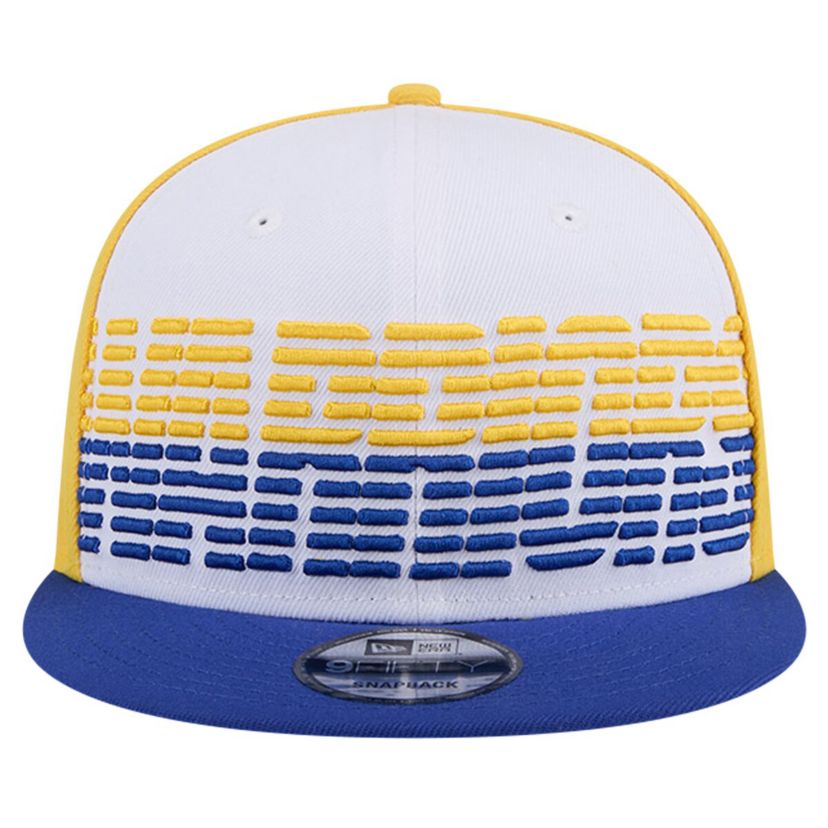 NBA White/Royal Golden State Warriors Throwback Gradient Tech Font 9FIFTY Snapback Hat