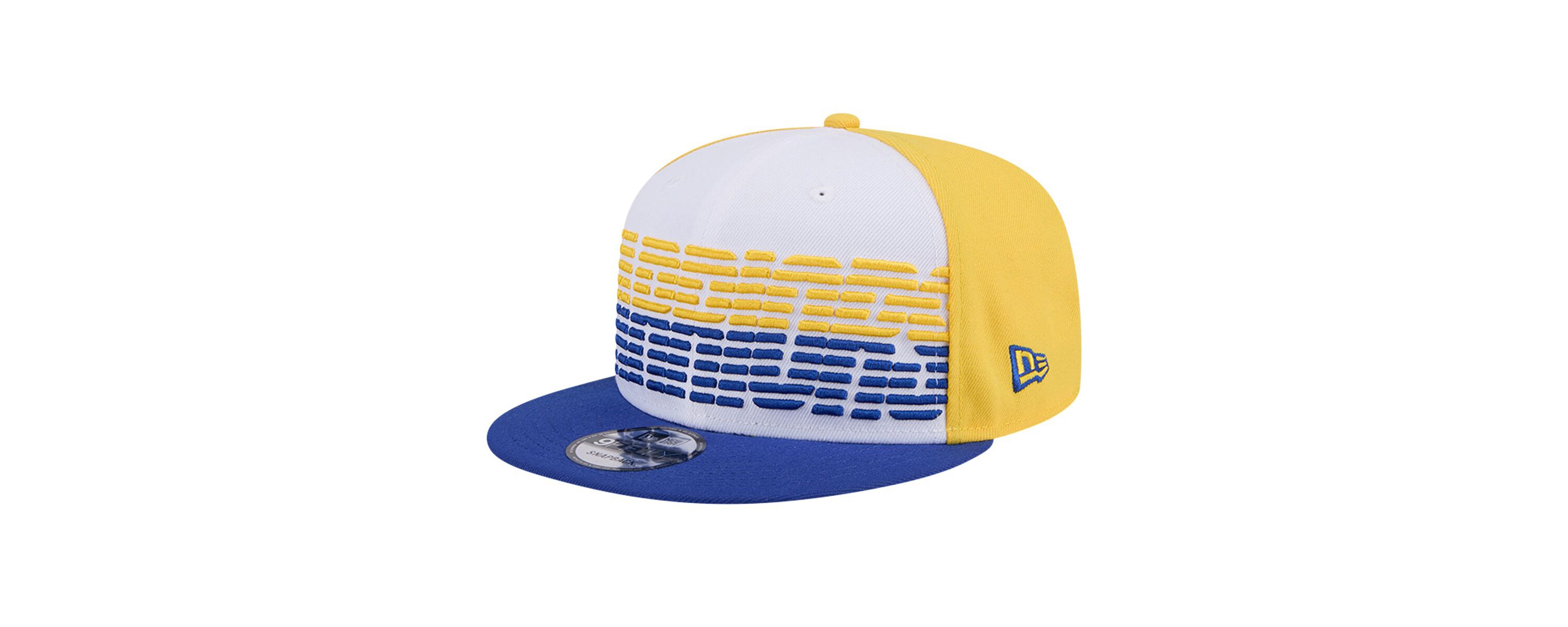 NBA White/Royal Golden State Warriors Throwback Gradient Tech Font 9FIFTY Snapback Hat