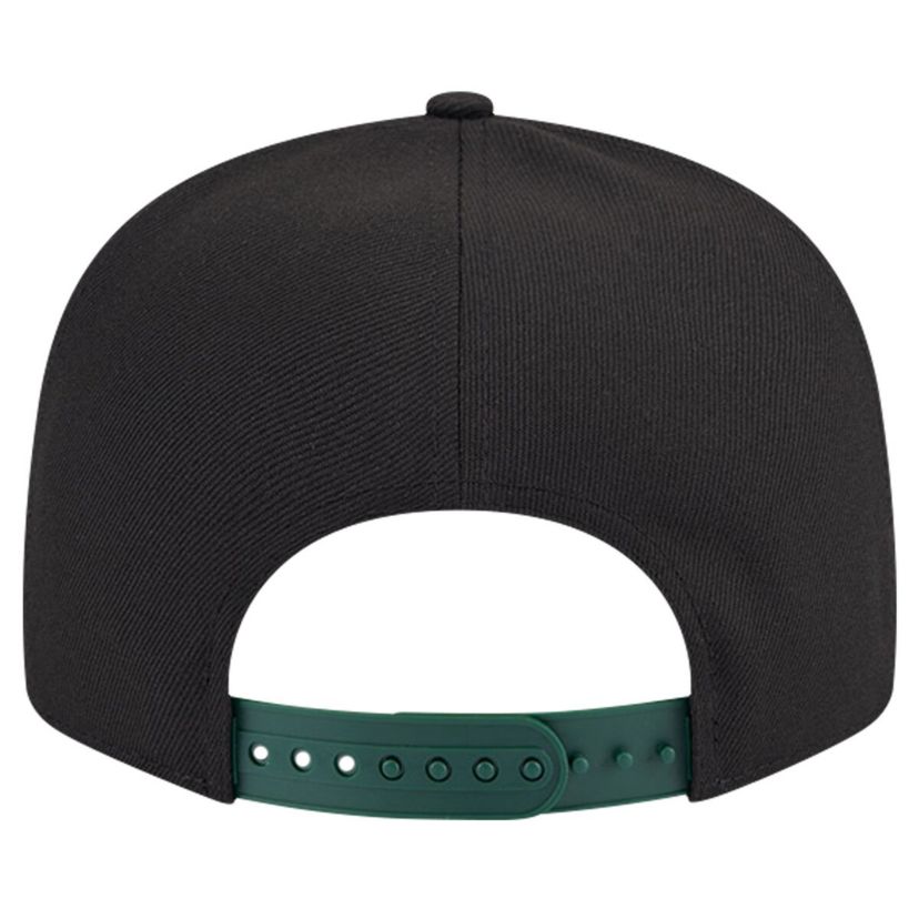 NBA White/Hunter Milwaukee Bucks Throwback Gradient Tech Font 9FIFTY Snapback Hat