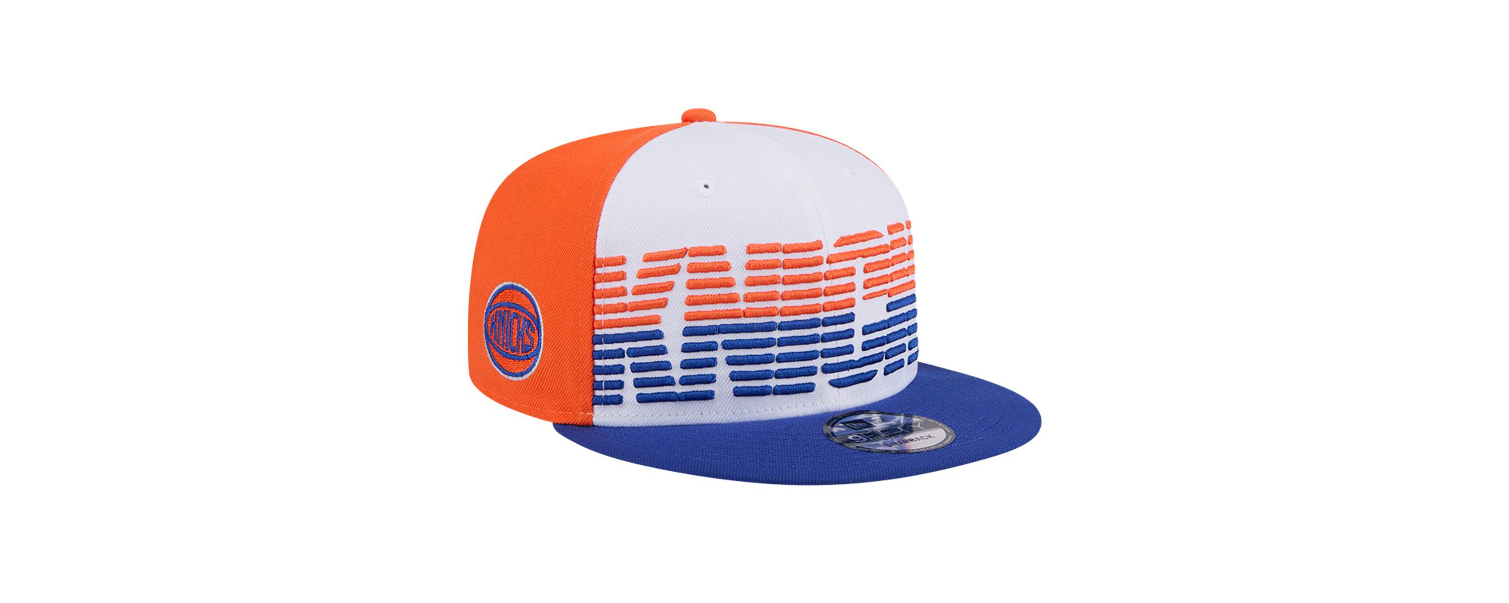 NBA White/Blue New York Knicks Throwback Gradient Tech Font 9FIFTY Snapback Hat