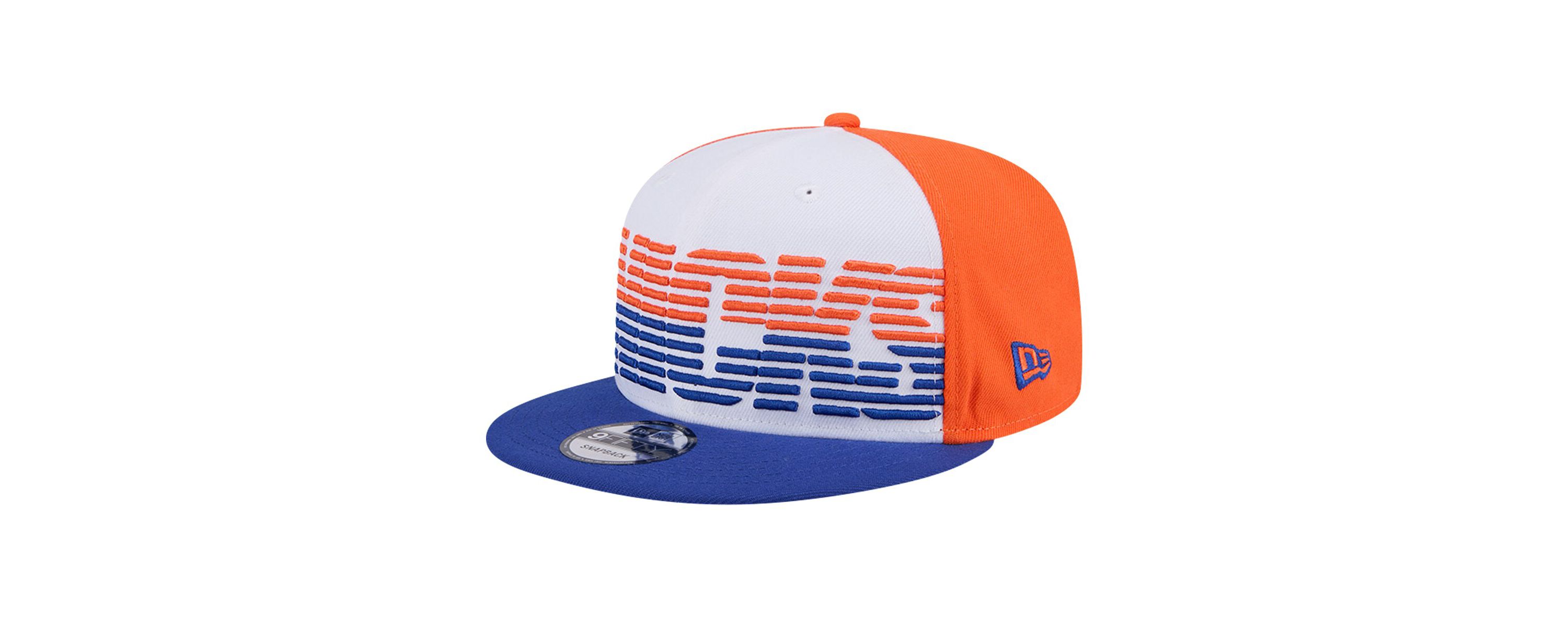 NBA White/Blue New York Knicks Throwback Gradient Tech Font 9FIFTY Snapback Hat