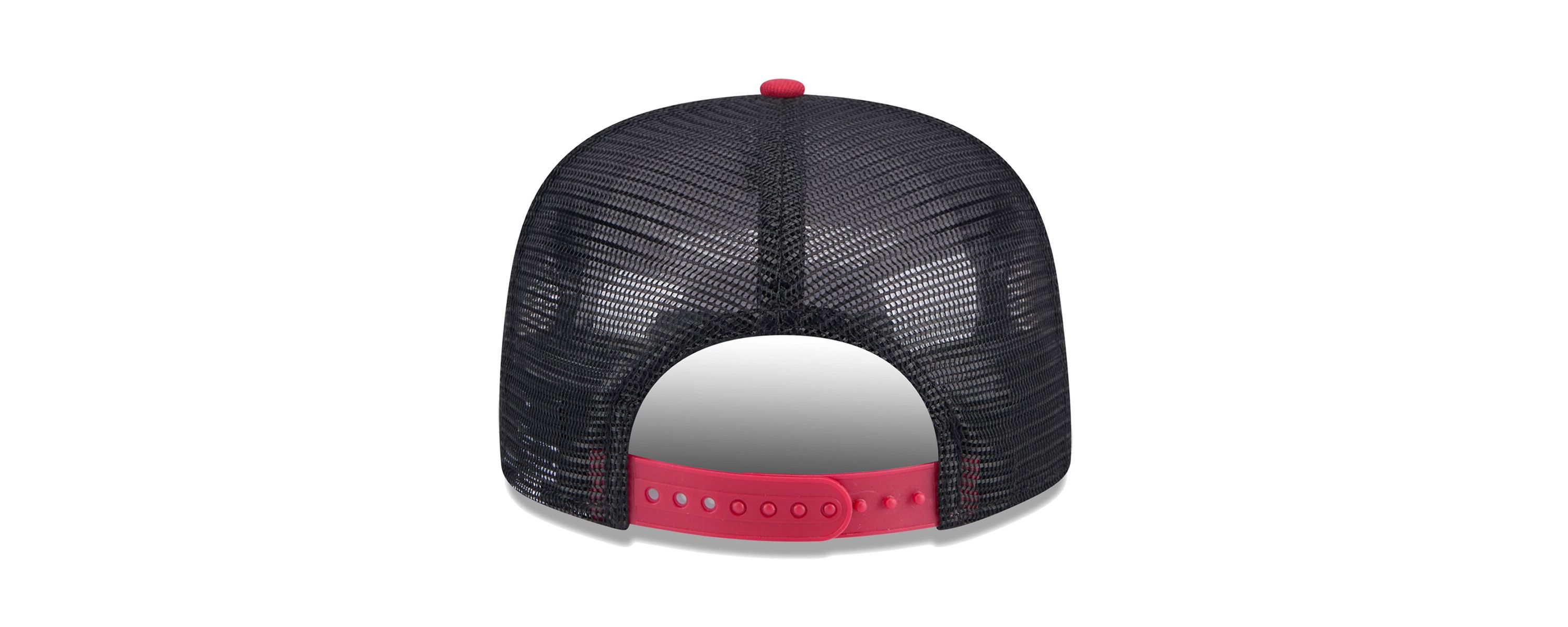 NBA Black/Red Miami Heat Throwback Team Arch Golfer Snapback Hat