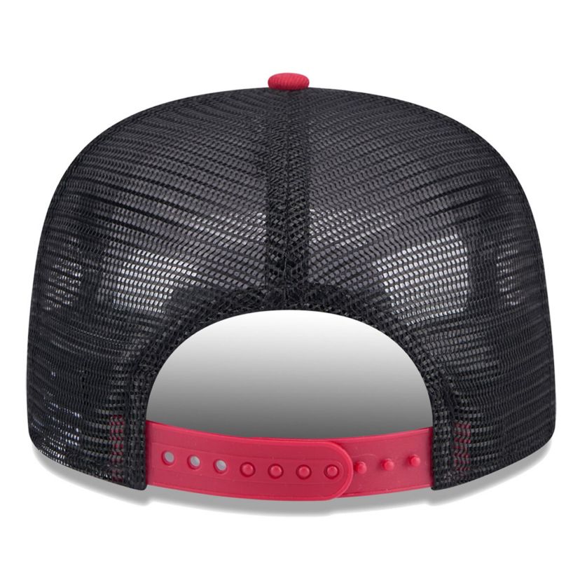 NBA Black/Red Miami Heat Throwback Team Arch Golfer Snapback Hat