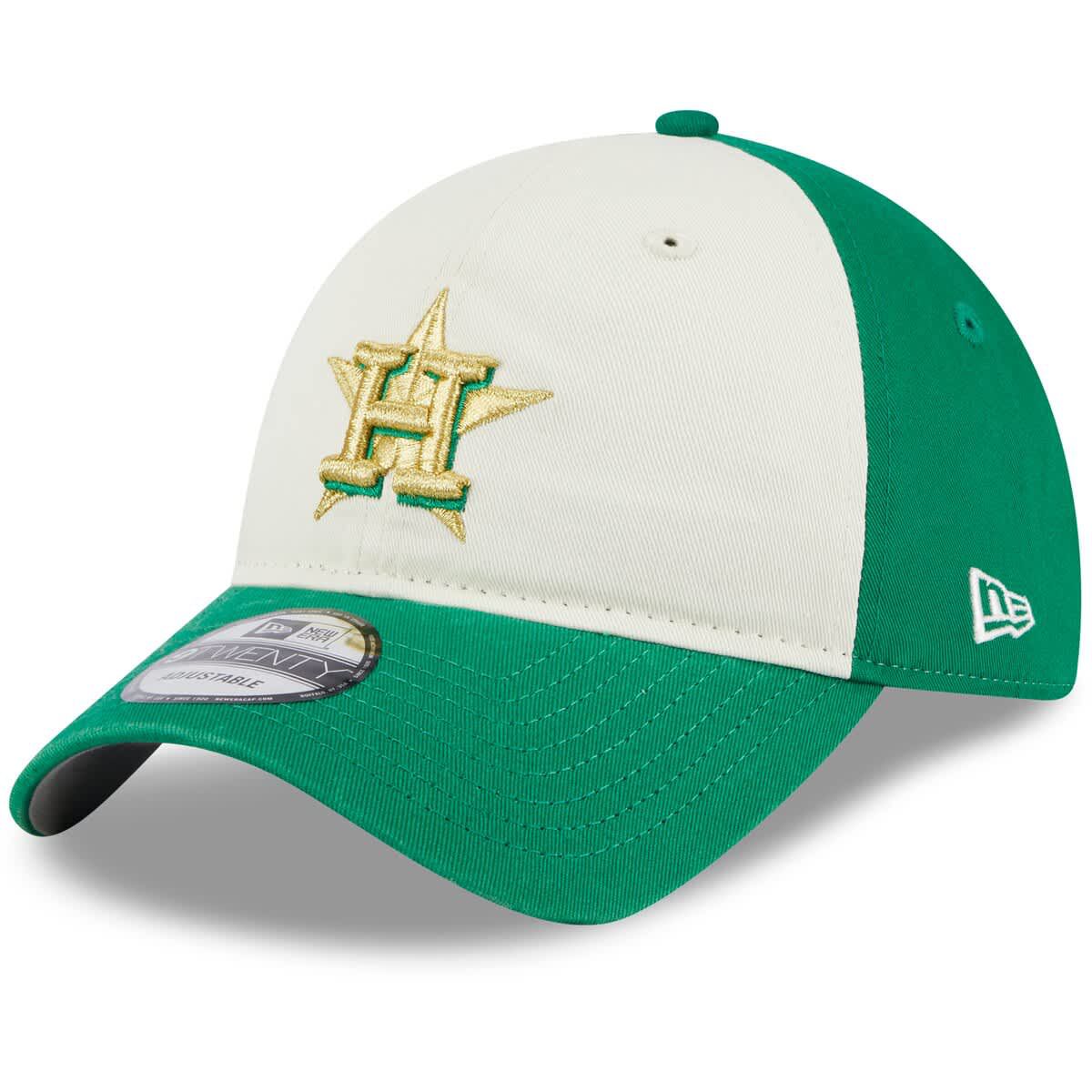 MLB White/Green Houston Astros 2024 St. Patricks Day 9TWENTY Adjustable Hat
