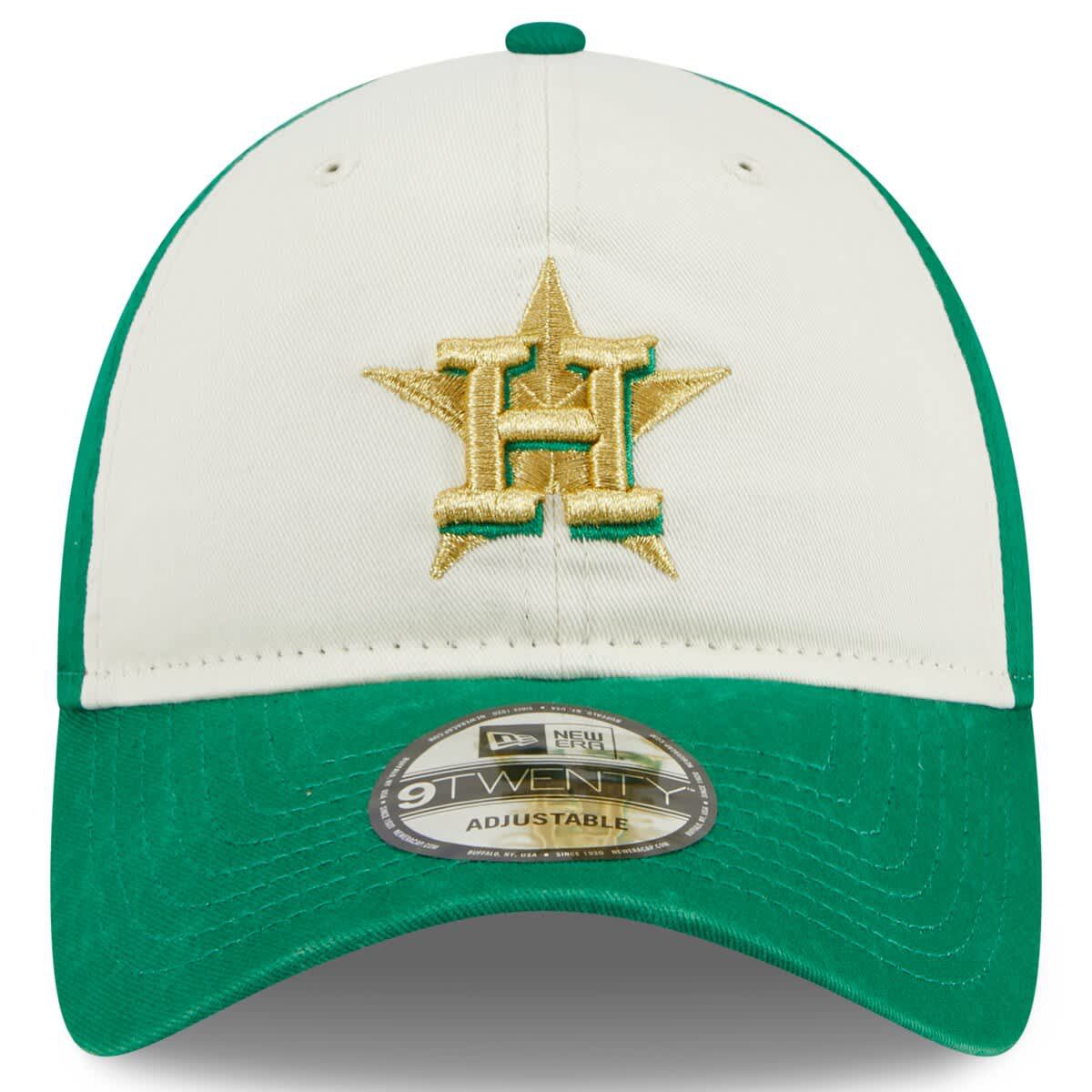 MLB White/Green Houston Astros 2024 St. Patricks Day 9TWENTY Adjustable Hat