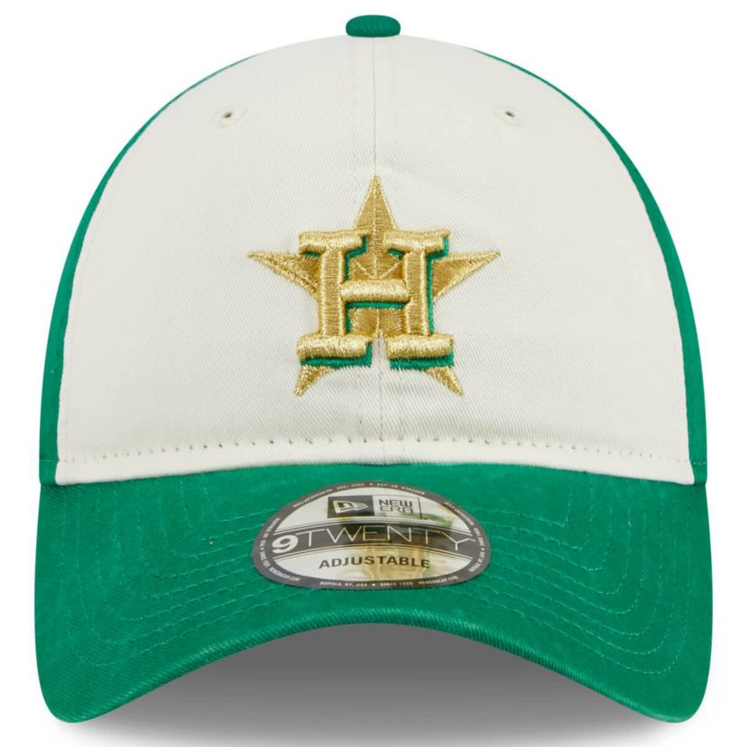 MLB White/Green Houston Astros 2024 St. Patricks Day 9TWENTY Adjustable Hat