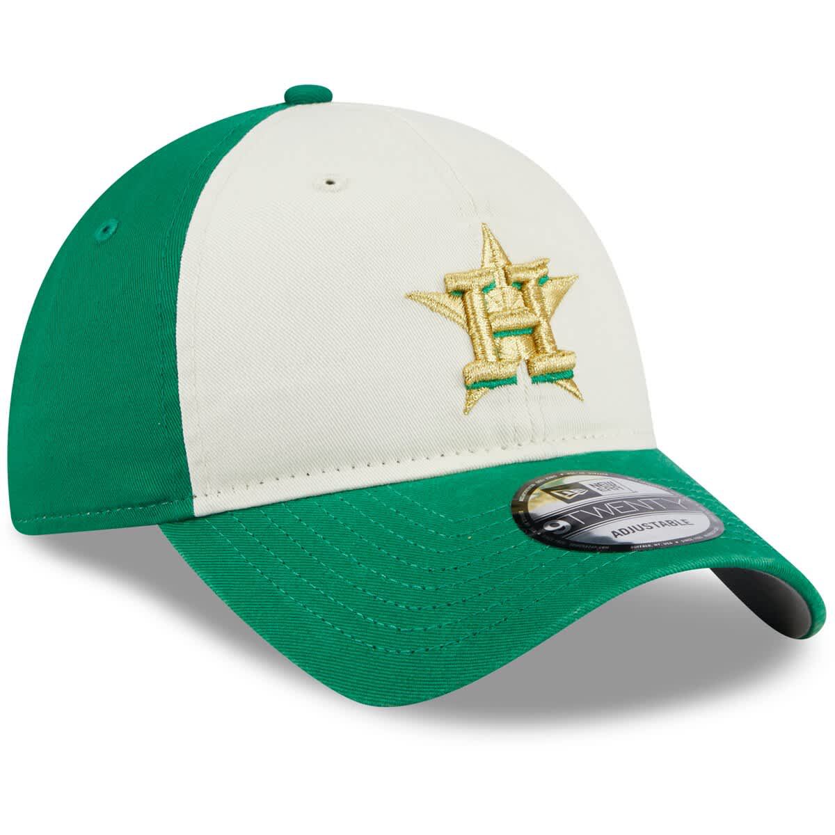 MLB White/Green Houston Astros 2024 St. Patricks Day 9TWENTY Adjustable Hat