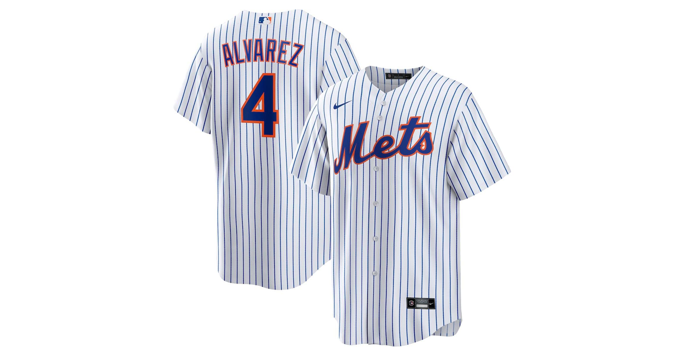 MLB Nike Francisco Alvarez New York Mets Replica Player Jersey