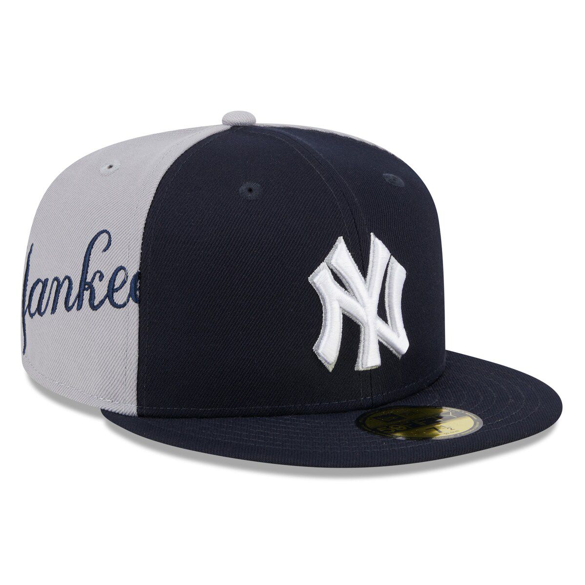 MLB Navy/Gray New York Yankees Gameday Sideswipe 59FIFTY Fitted Hat