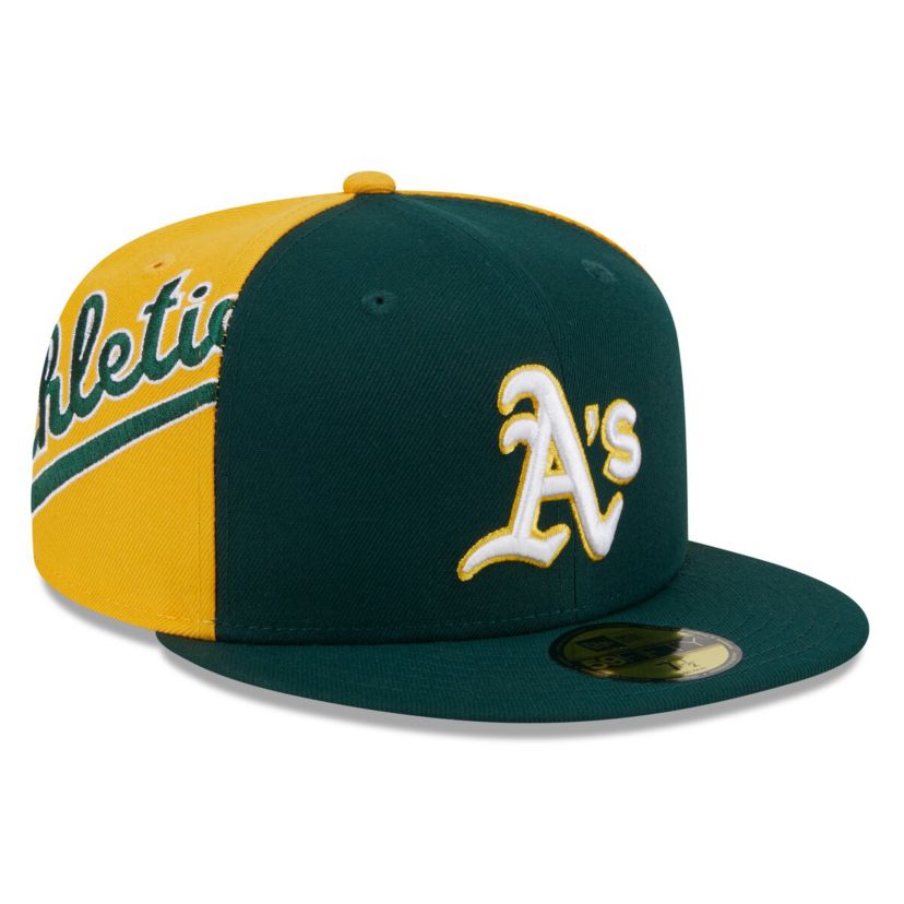 Oakland Athletics MLB Green/Gold Athletics Gameday Sideswipe 59FIFTY Fitted Hat