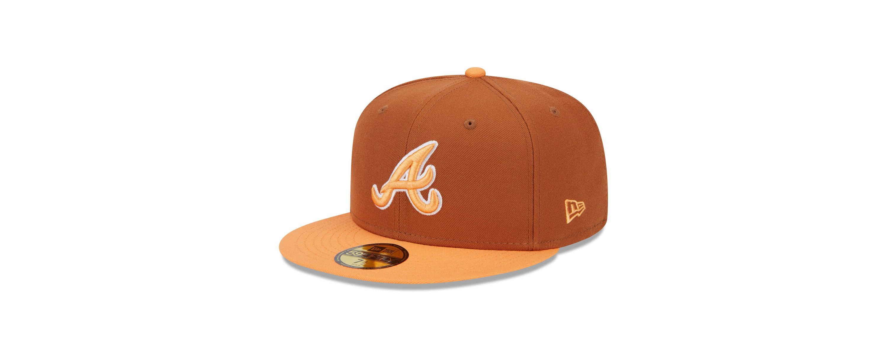 MLB Brown/Orange Atlanta Braves Spring Color Basic Two-Tone 59FIFTY Fitted Hat