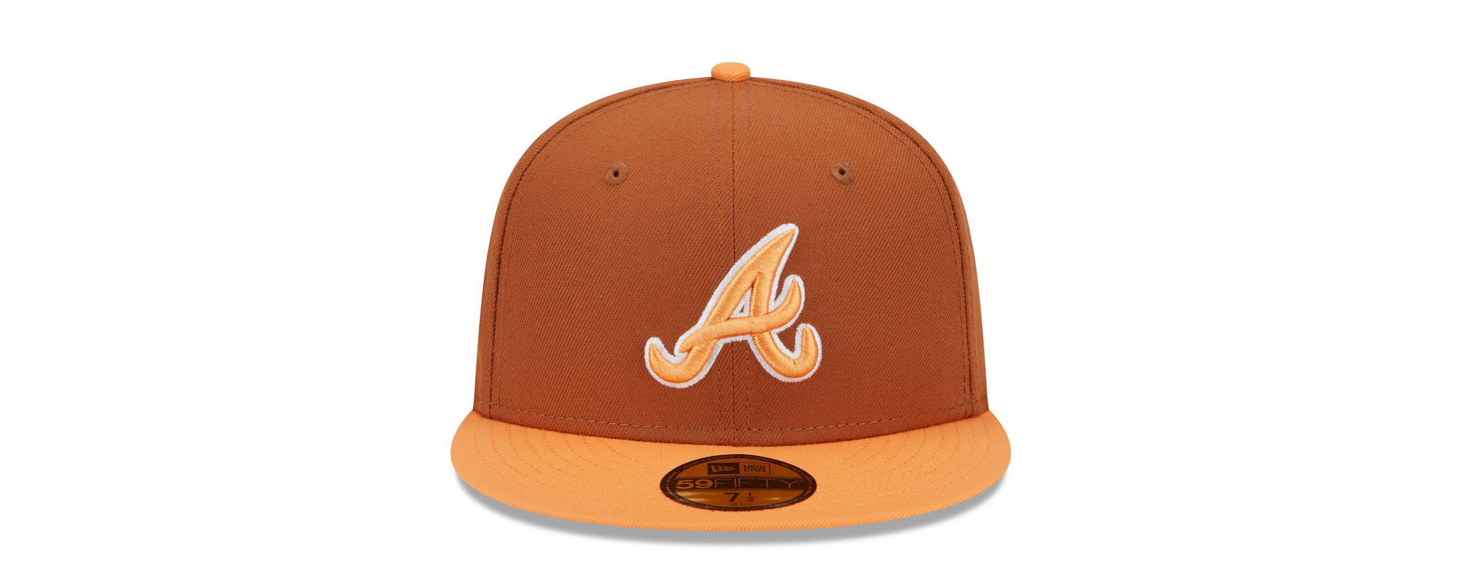 MLB Brown/Orange Atlanta Braves Spring Color Basic Two-Tone 59FIFTY Fitted Hat