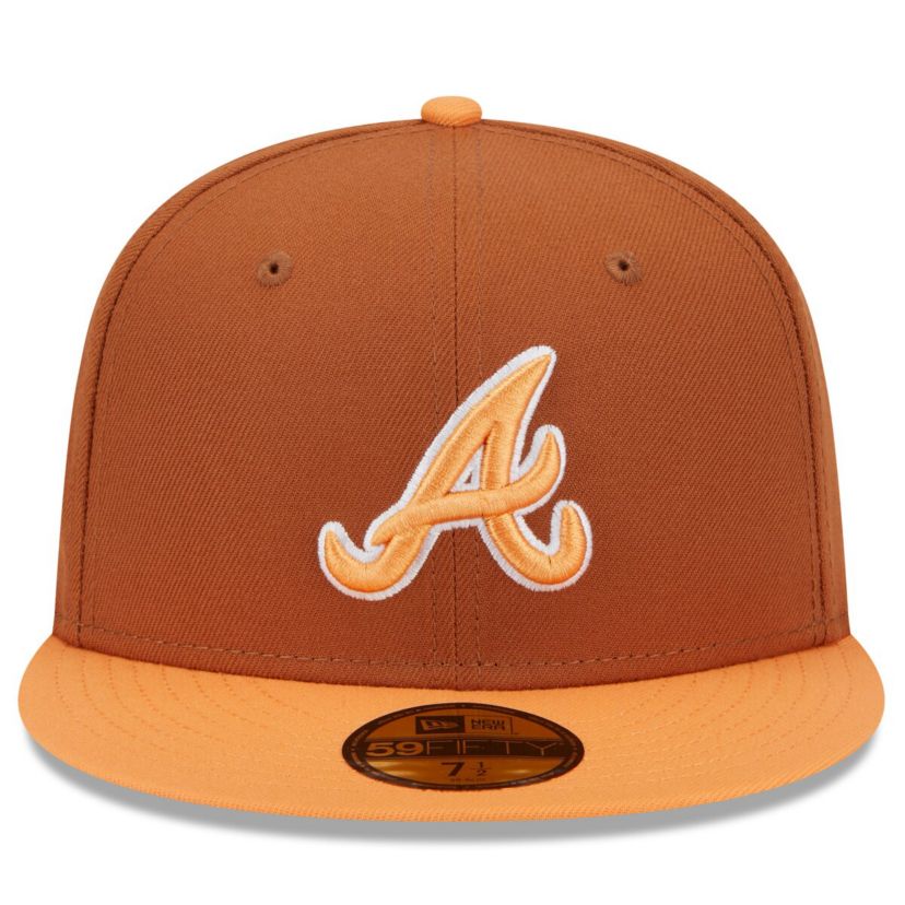 MLB Brown/Orange Atlanta Braves Spring Color Basic Two-Tone 59FIFTY Fitted Hat