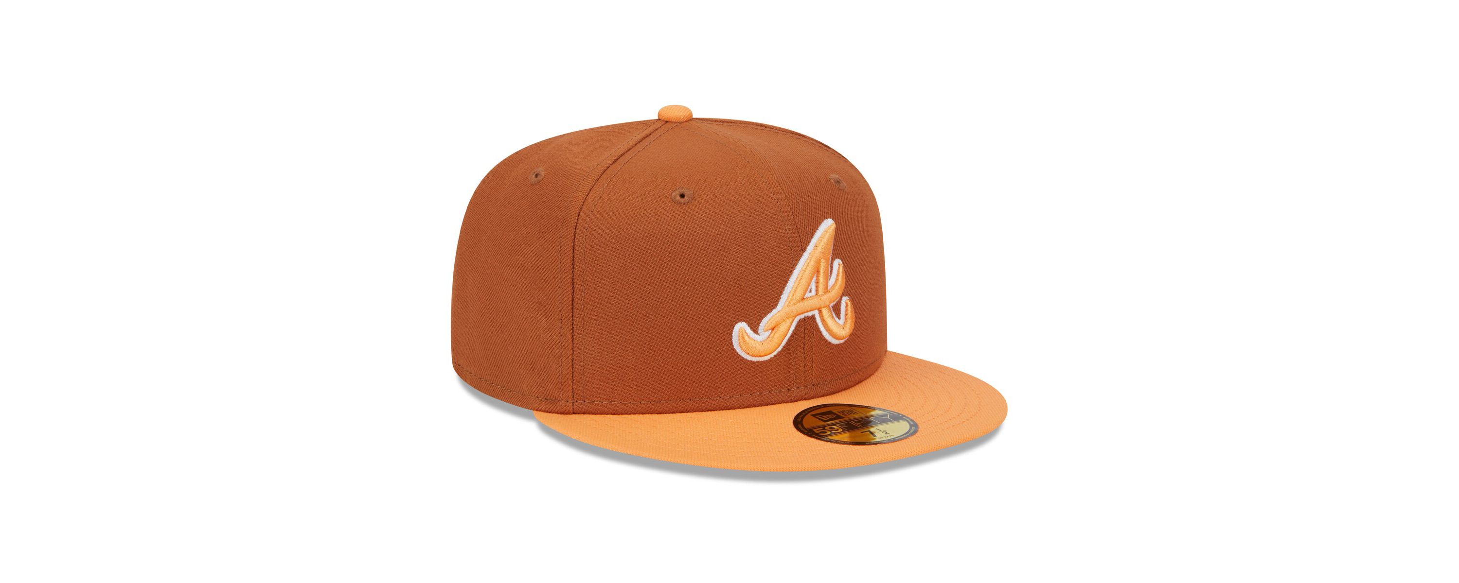 MLB Brown/Orange Atlanta Braves Spring Color Basic Two-Tone 59FIFTY Fitted Hat