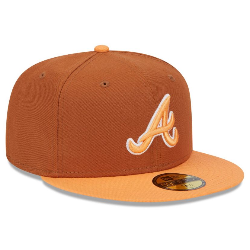 MLB Brown/Orange Atlanta Braves Spring Color Basic Two-Tone 59FIFTY Fitted Hat