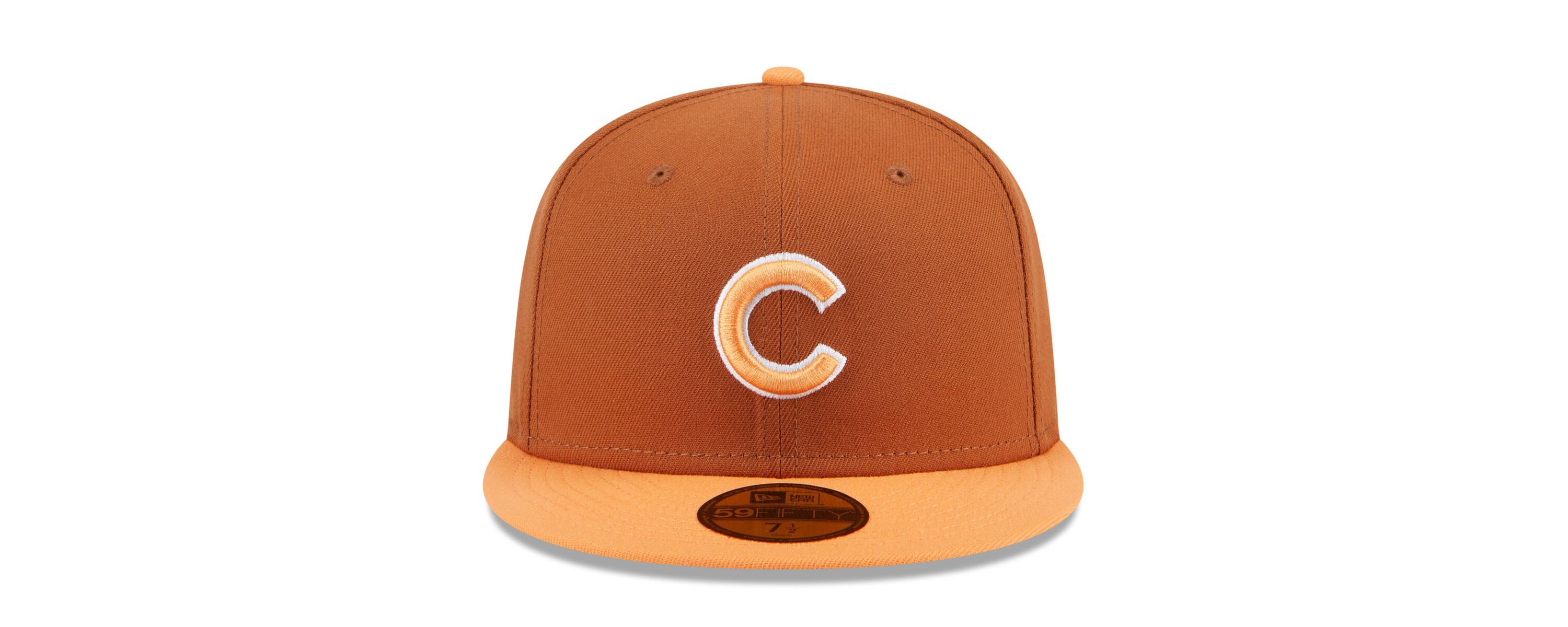 MLB Brown/Orange Chicago Cubs Spring Color Basic Two-Tone 59FIFTY Fitted Hat