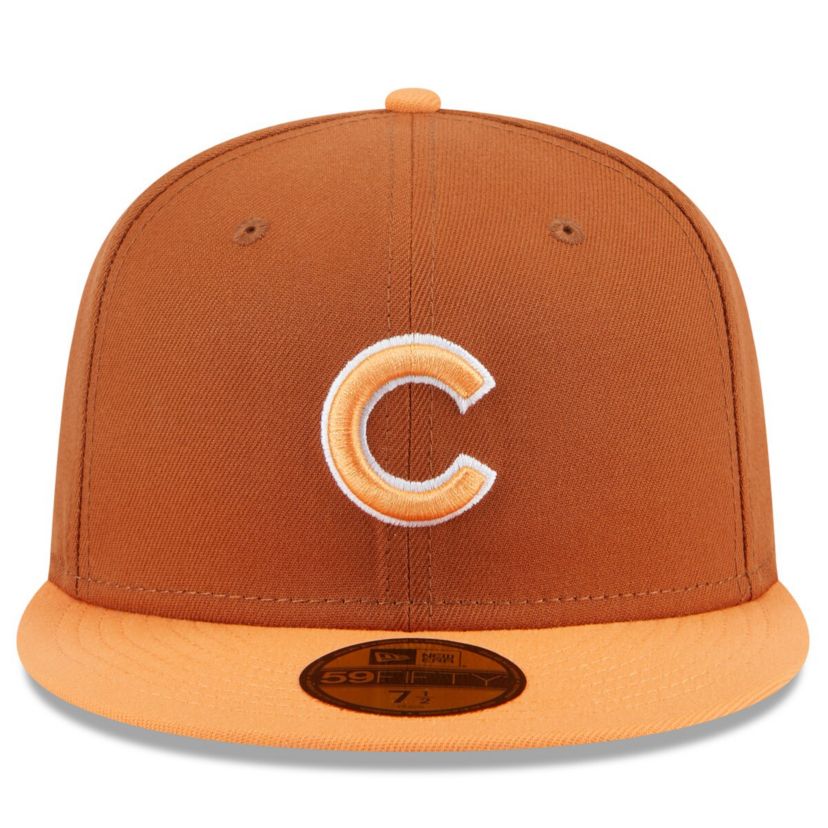 MLB Brown/Orange Chicago Cubs Spring Color Basic Two-Tone 59FIFTY Fitted Hat