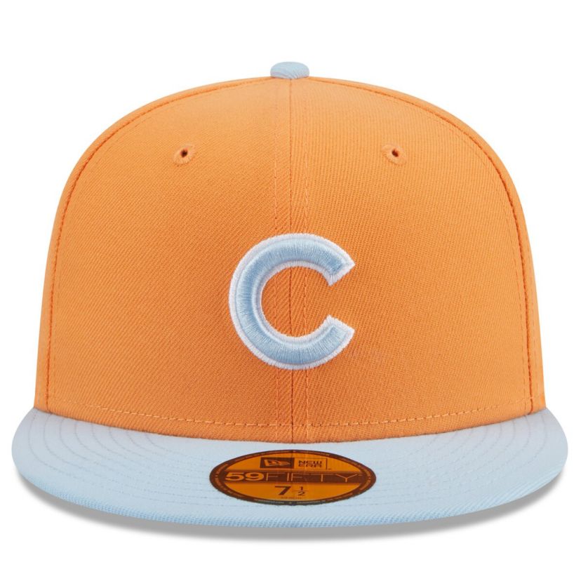 MLB Orange/Light Chicago Cubs Spring Color Basic Two-Tone 59FIFTY Fitted Hat