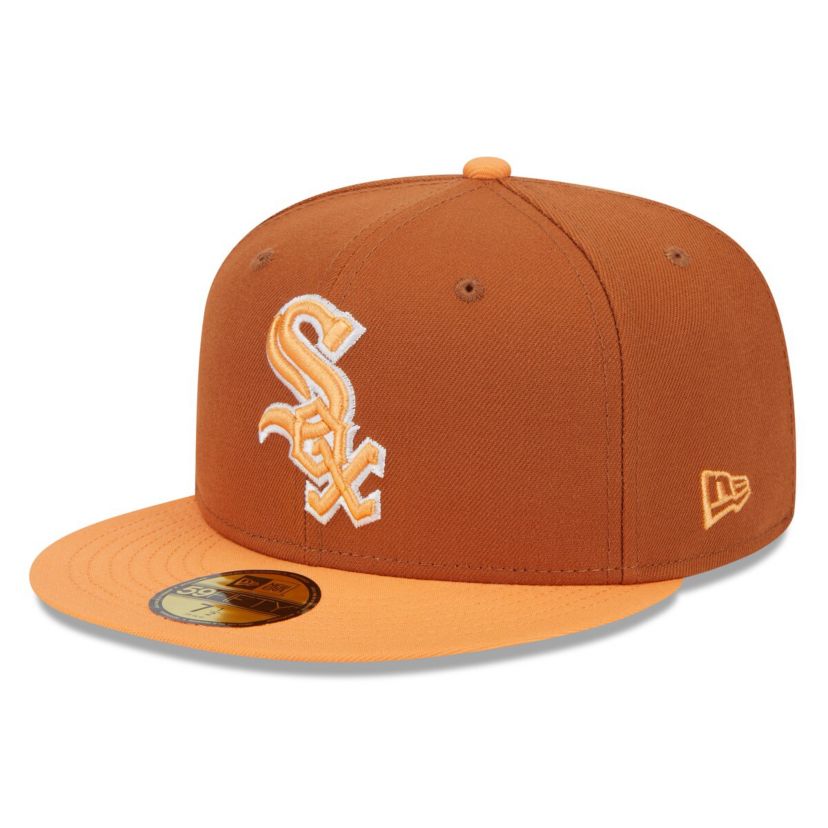 Chicago White Sox MLB Brown/Orange Chicago Sox Spring Color Basic Two-Tone 59FIFTY Fitted Hat