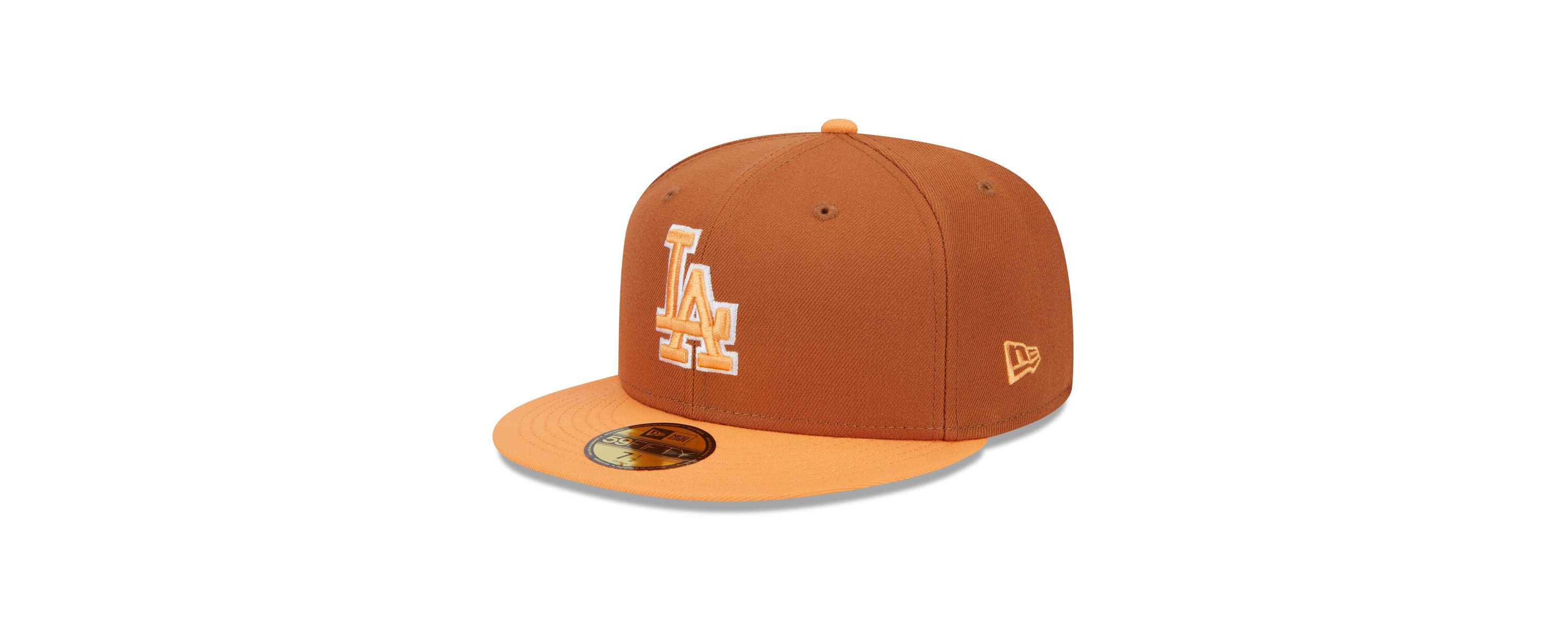 MLB Brown/Orange Los Angeles Dodgers Spring Color Basic Two-Tone 59FIFTY Fitted Hat