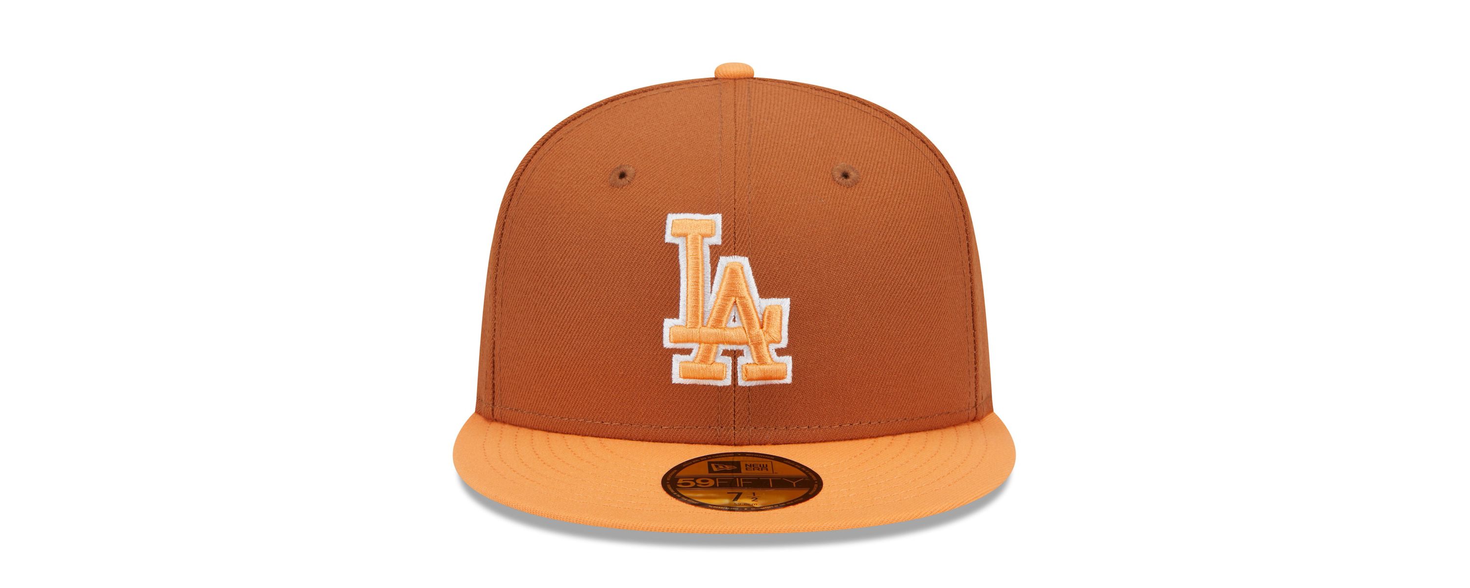 MLB Brown/Orange Los Angeles Dodgers Spring Color Basic Two-Tone 59FIFTY Fitted Hat