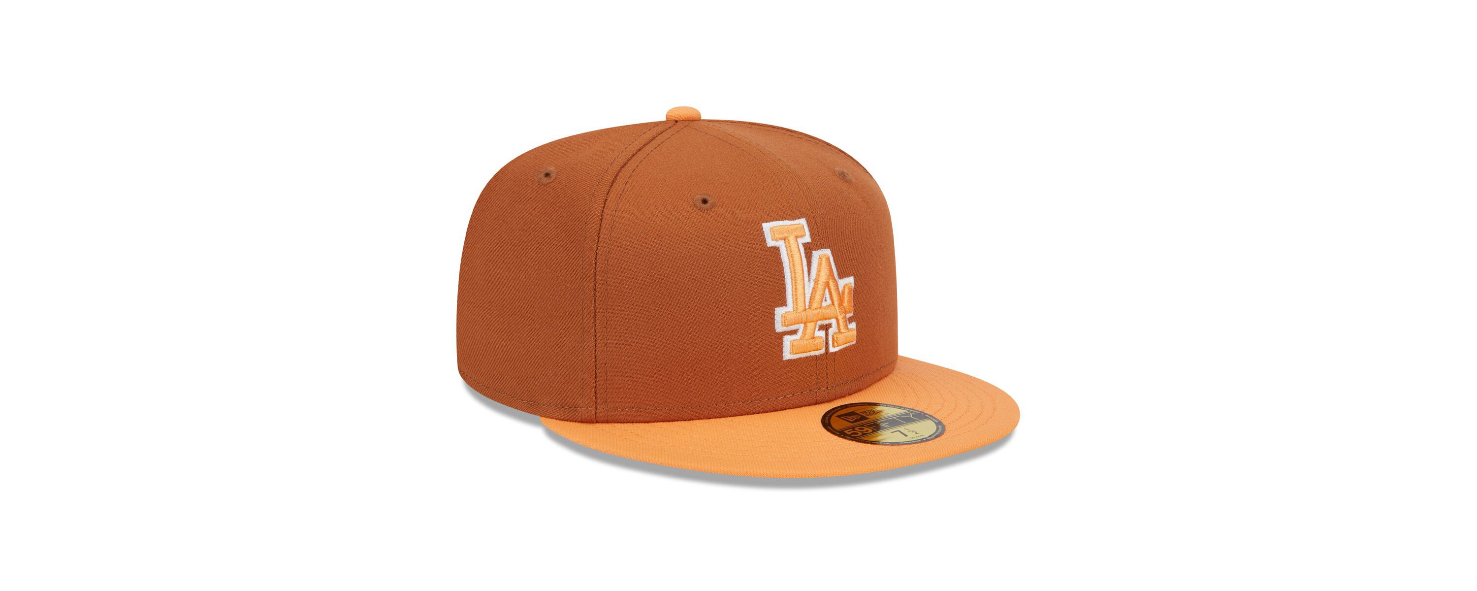 MLB Brown/Orange Los Angeles Dodgers Spring Color Basic Two-Tone 59FIFTY Fitted Hat