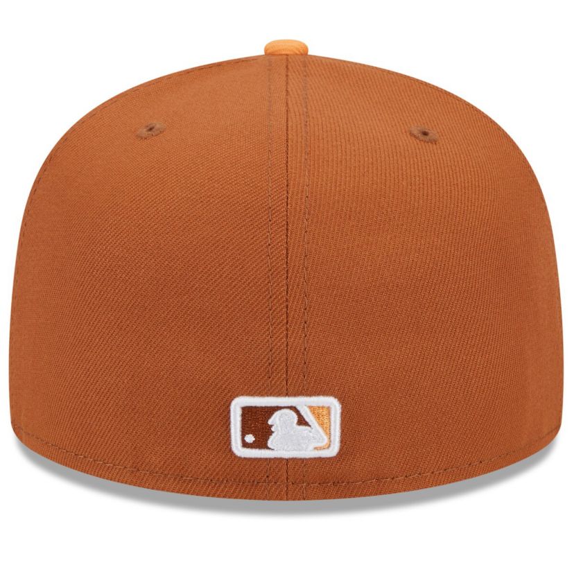 MLB Brown/Orange Los Angeles Dodgers Spring Color Basic Two-Tone 59FIFTY Fitted Hat