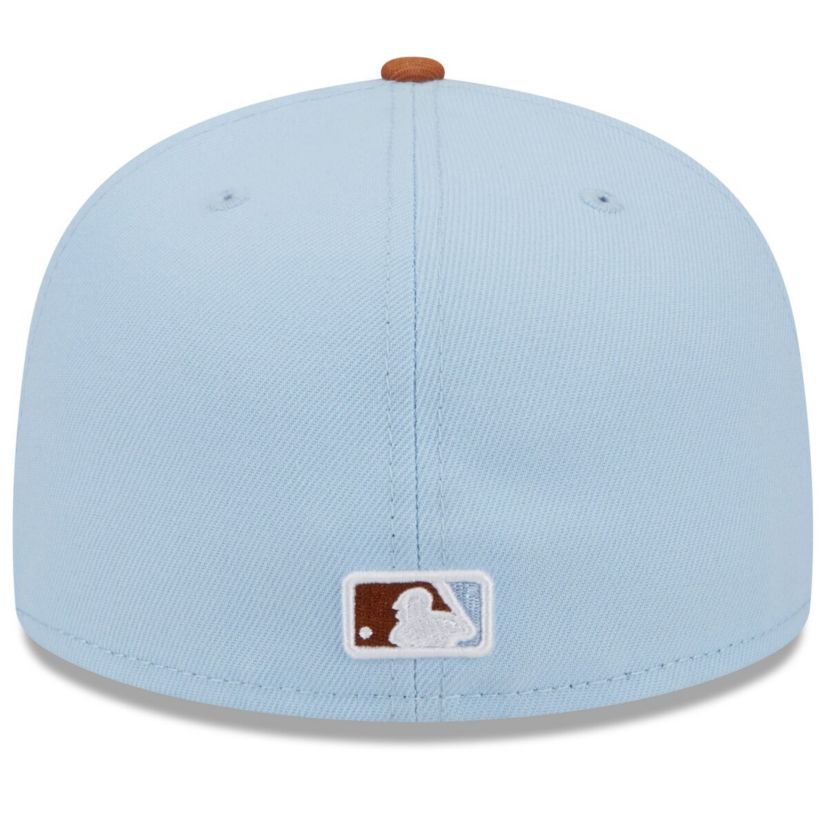 Oakland Athletics MLB Light Blue/Brown Athletics Spring Color Basic Two-Tone 59FIFTY Fitted Hat