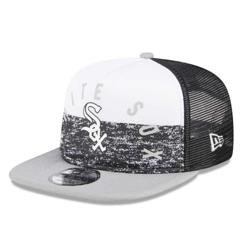 Chicago White Sox MLB White/Gray Chicago Sox Team Foam Front A-Frame Trucker 9FIFTY Snapback Hat