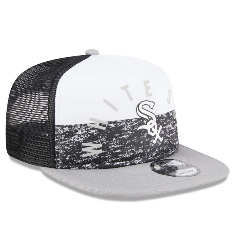 Chicago White Sox MLB White/Gray Chicago Sox Team Foam Front A-Frame Trucker 9FIFTY Snapback Hat