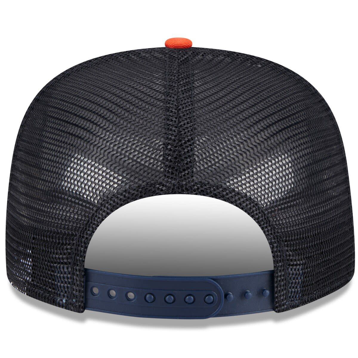 MLB White/Orange Houston Astros Team Foam Front A-Frame Trucker 9FIFTY Snapback Hat