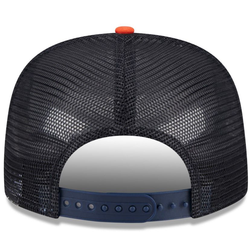 MLB White/Orange Houston Astros Team Foam Front A-Frame Trucker 9FIFTY Snapback Hat