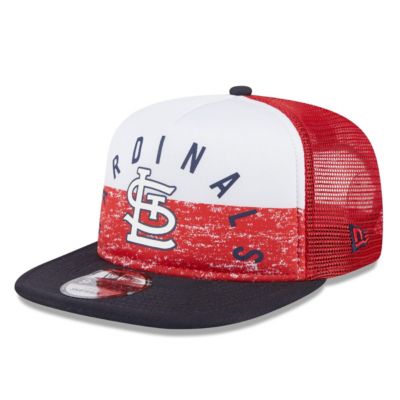 New Era Men's MLB White/Red St. Louis Cardinals Team Foam Front A-Frame Trucker 9FIFTY Snapback Hat, White