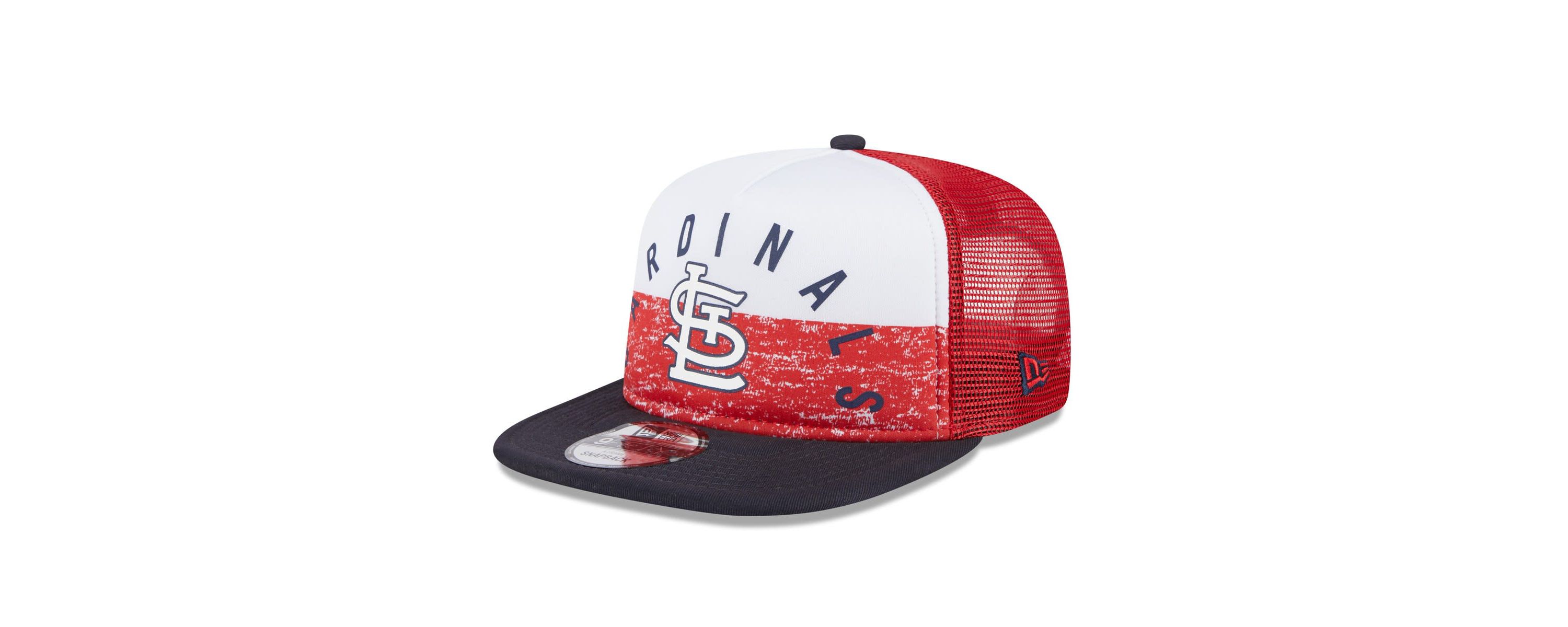 MLB White/Red St. Louis Cardinals Team Foam Front A-Frame Trucker 9FIFTY Snapback Hat
