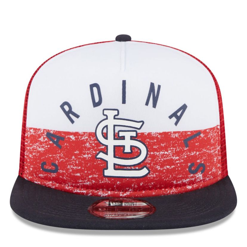 MLB White/Red St. Louis Cardinals Team Foam Front A-Frame Trucker 9FIFTY Snapback Hat