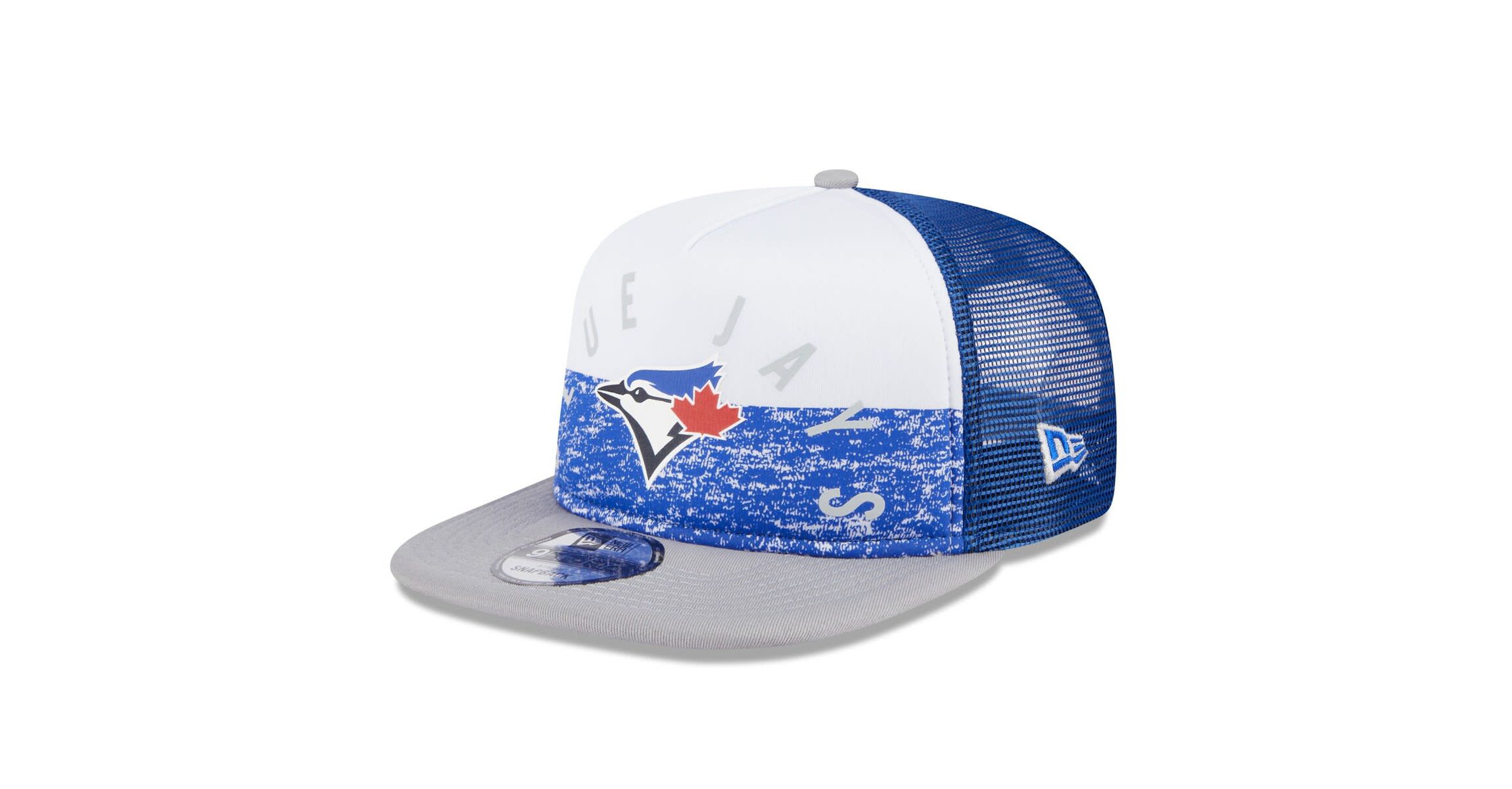 Toronto Blue Jays MLB White/Gray Toronto Jays Team Foam Front A-Frame Trucker 9FIFTY Snapback Hat